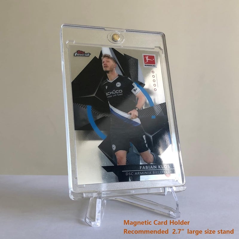 LRANFOW Thickened Acrylic Card Stands Mini Easel Holder, Sports Card Stands, Trading Graded Card Stand for Displaying Pocket Graded Card Challenge Medals Casino Chips, 22 Pack 2.7 Inch Tall Clear - Image 4